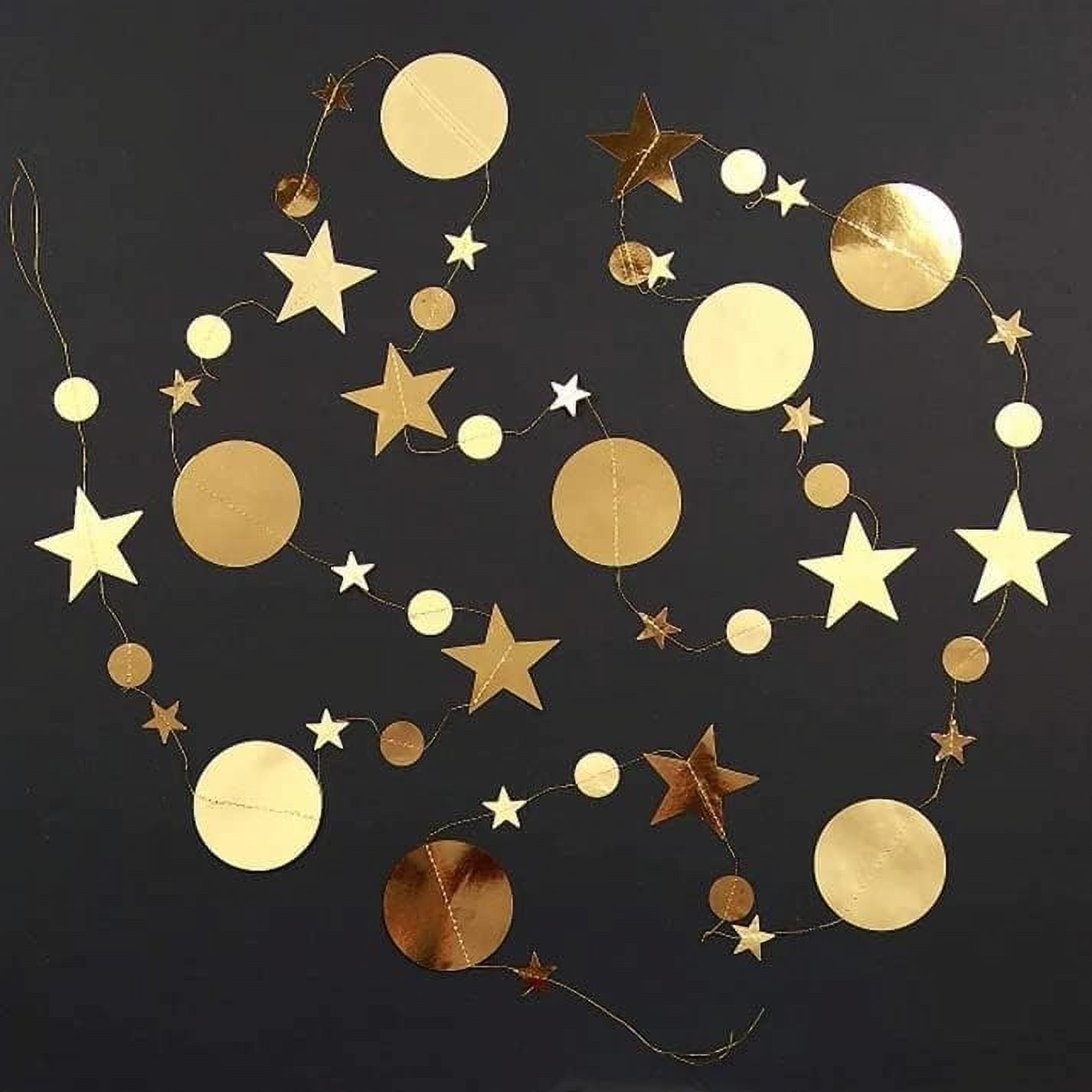 Cheerland Gold Twinkle Little Star and Circle Bday Party Garlands, Gold ...