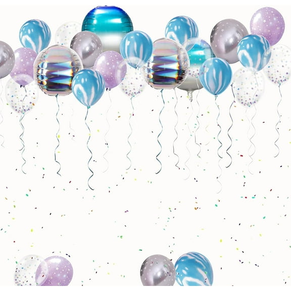 Cheerland Iridescent Balloon Bouquet Holographic Party Decorations, 22 Pieces