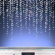 Cheerland Iridescent Confetti Garland Holographic Party Decorations Sparkle Streamers Hanging Star Banners for Birthday, 10 Pcs