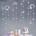 thumbnail image 1 of Cheerland Iridescent Lavender Butterfly Flower Garland,  Card Paper, 7pcs, 1 of 7