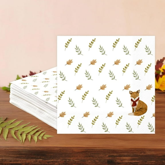 Cheerland Woodland Animal Napkins, Fox, 50 Count