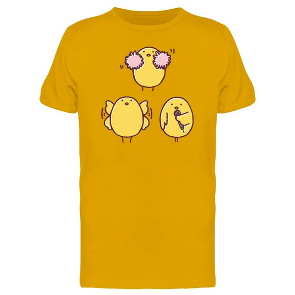 Cheerleader And Singer Chicken T-Shirt Men -Image by Shutterstock, Male Medium