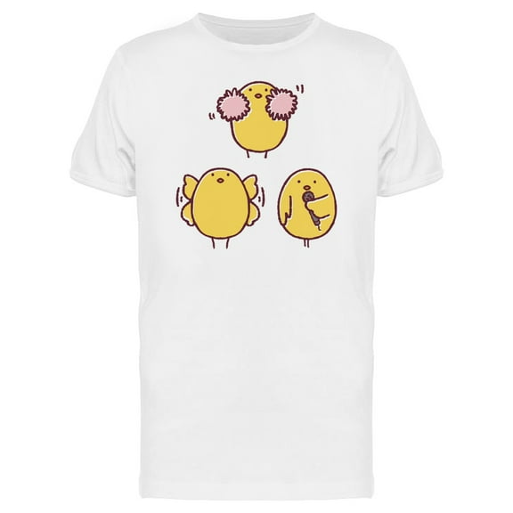 Cheerleader And Singer Chicken T-Shirt Men -Image by Shutterstock, Male x-Large