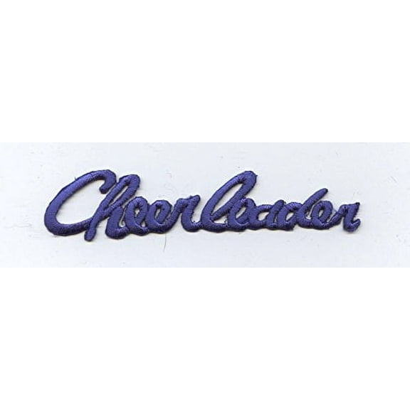 Cheerleader - Blue - Cursive Word- Sports - Iron on Applique/Embroidered Patch