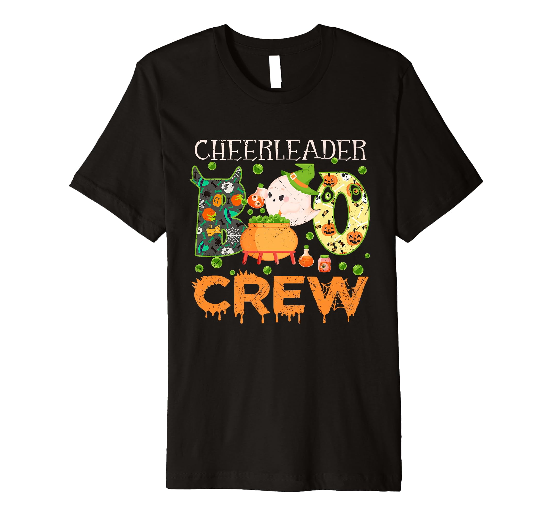 Cheerleader Boo Crew Halloween Cheerleading Matching Premium T-Shirt ...