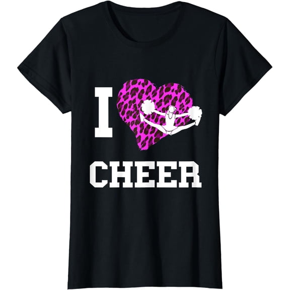 Cheerleader Cheer Girl I Cheer Leopard Cheer Moves T-Shirt