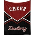 thumbnail image 1 of Cheerleader Cheer Print Personalized Blanket with Name Soft Fleece Throw Blankets for Women Men Birthday Wedding Gift 60X80 inch, 1 of 5