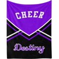thumbnail image 1 of Cheerleader Cheer Print Personalized Blanket with Name Soft Fleece Throw Blankets for Women Men Birthday Wedding Gift 60X80 inch, 1 of 5