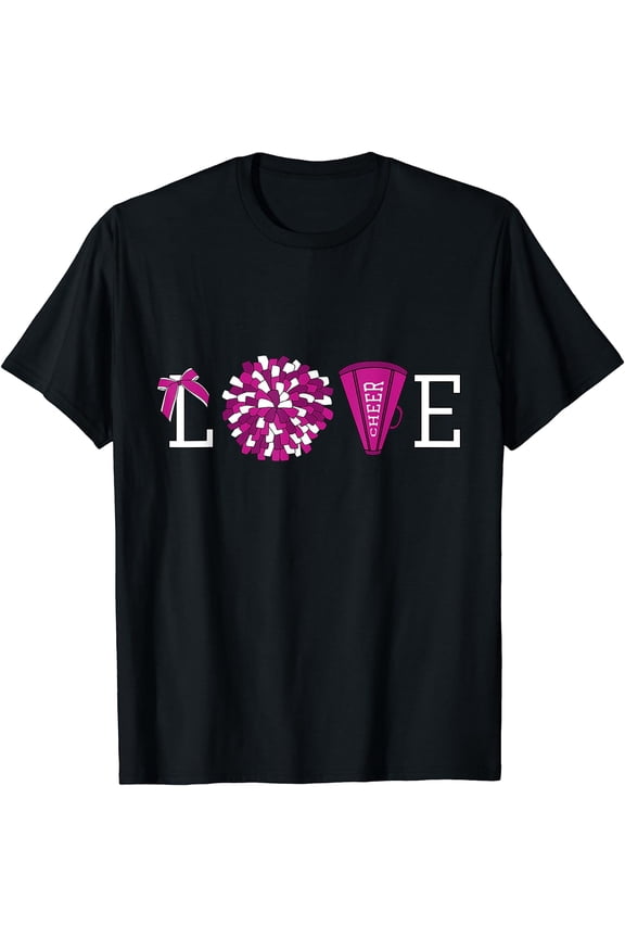 Cheerleader Cheerleading Graphic T-Shirt Black Medium