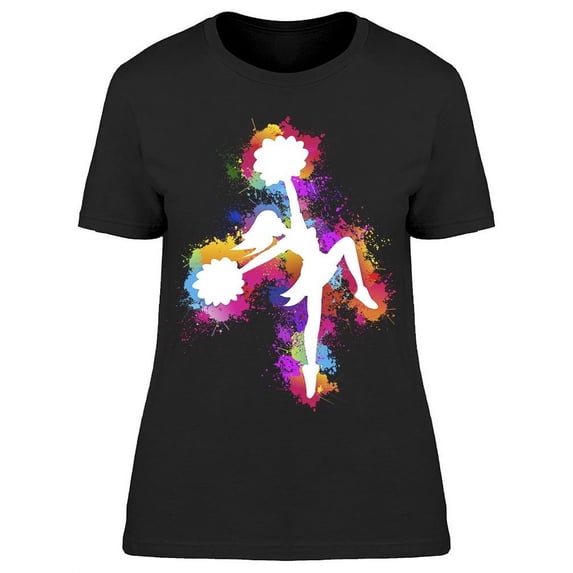 Cheerleader Colored Silhouette T-Shirt Women -Image by Shutterstock, Female x-Large