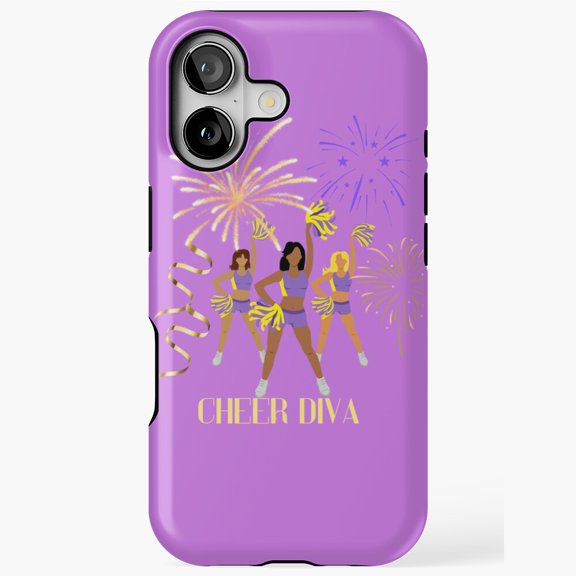 Cheerleader Diva Athletic Sport Design iPhone Case 17 11 12 13 14 15 16 Pro Max
