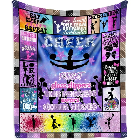 Cheerleader Gifts Blanket - Cheerleading Gifts for Girls - Cheer Gifts for Cheerleaders - Gifts for Cheerleaders - Cheer Coach Gift - Cheer Squad - Birthday Gift Ideas for Teens Kids