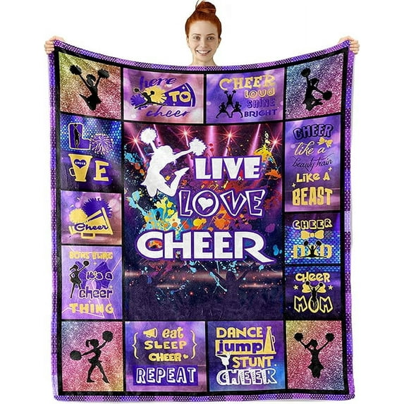 Cheerleader Gifts, Cheer Blankets for Girls,Cheerleader Gifts for Girls, Cheerleading Gifts, Cheer Gift, Cheer Gifts for Cheerleaders