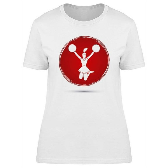 Cheerleader Jumping Icon T-Shirt Women -Image by Shutterstock, Female Large