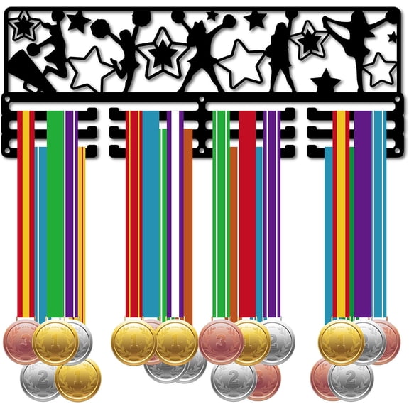 Cheerleader Medal Holder Medal Hanger Display Star Rack Sports Metal Hanging Athlete Awards Iron Wall Mount Decor Over 60 Medals