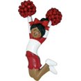 thumbnail image 1 of Cheerleader Red Uniform, Female African-American Personalized Christmas Ornament DO-IT-YOURSELF, 1 of 1