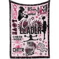 thumbnail image 1 of Cheerleader Throw Blanket - Flannel Blankets for Cheerleading - Cheerleader Gifts on Christmas, Birthday, Thanksgiving - 50*60 - (Pink), 1 of 6