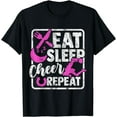 thumbnail image 1 of Cheerleader Tumbling Routine Chant Varsity T-Shirt, 1 of 4