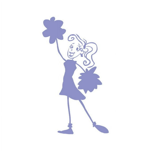 Cheerleader Vinyl Graphic - Large - Lavendar