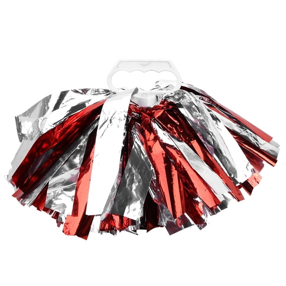 Cheerleadering Pom Poms Pompoms For Dance Party School Sports Competition Silver+Red