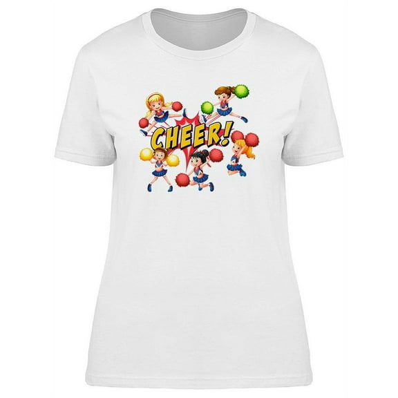 Cheerleaders Cheering T-Shirt Women -Image by Shutterstock, Female Medium