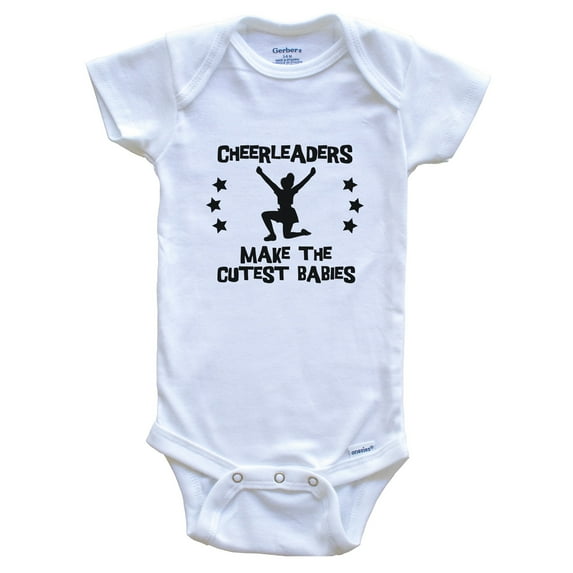 Cheerleaders Make the Cutest Babies Funny Cheerleading Baby Bodysuit, 6-9 months white