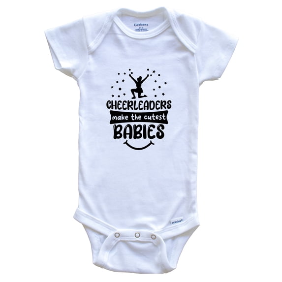Cheerleaders Make the Cutest Babies Funny Cheerleading Baby Bodysuit, 6-9 months white