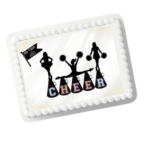 Cheerleading Cake Decoration Edible Frosting Photo Sheet