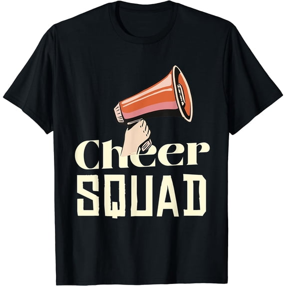 Cheerleading Cheer Squad T-Shirt Black 4X-Large