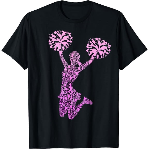 Cheerleading Cheerleader Cheer Girl Youth Team Squad T-Shirt Black Small