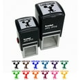 thumbnail image 1 of Cheerleading Cheerleader Fun Text Self-Inking Rubber Stamp Ink Stamper - Black Ink - Small 1 Inch, 1 of 7