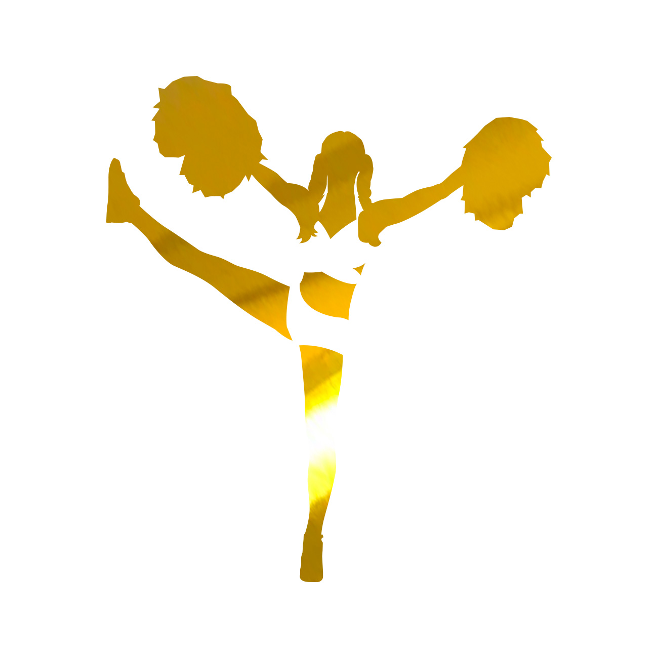 JS Artworks Cheerleading Vinyl Decal Sticker - Gloss Orange, 5" Tall, Removable For Cars, Windows, Laptops