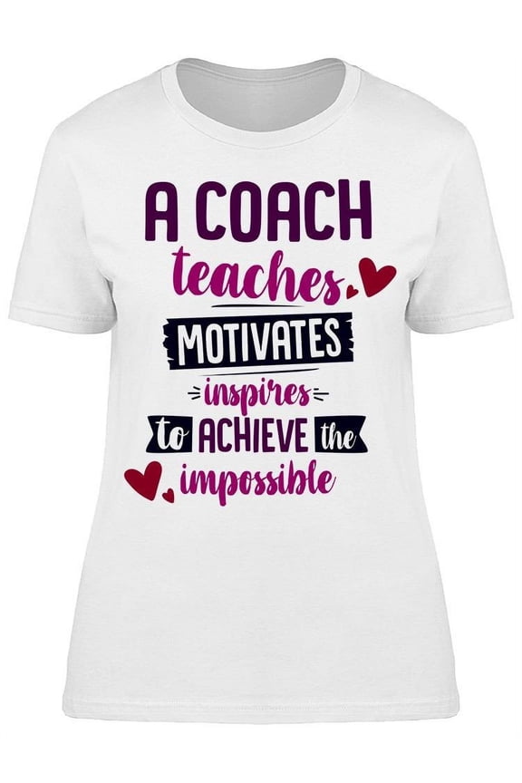 Cheerleading Coach Motivational T-Shirt Women -Image by Shutterstock, Female Large