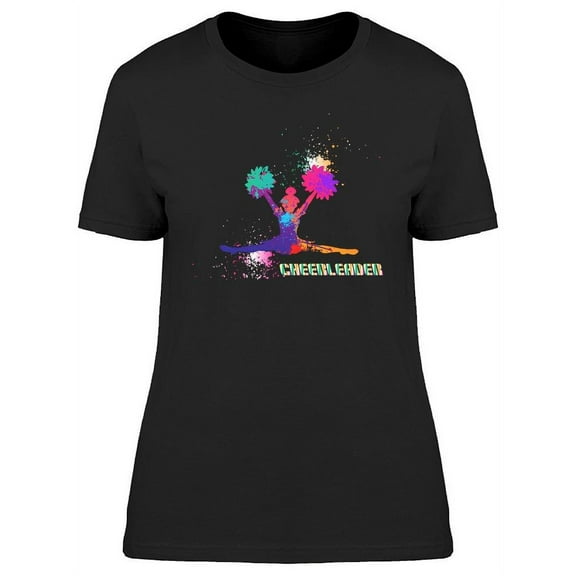 Cheerleading Colored Splash T-Shirt Women -Image by Shutterstock, Female Medium