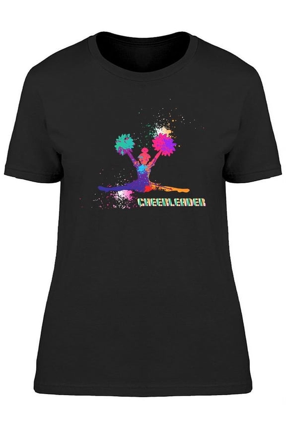Cheerleading Colored Splash T-Shirt Women -Image by Shutterstock, Female Medium