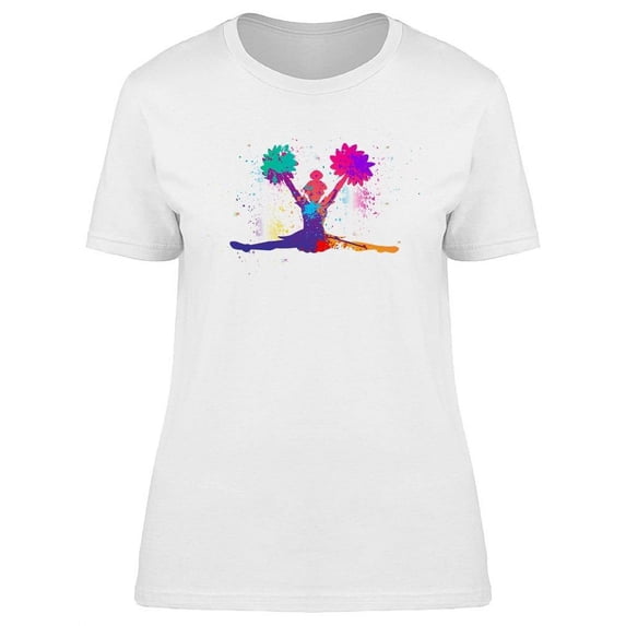 Cheerleading Colorful Design T-Shirt Women -Image by Shutterstock, Female Small
