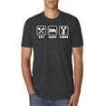 thumbnail image 1 of Cheerleading Eat Sleep Cheer Girl Sports Mens Premium Tri Blend T-Shirt, Vintage Black, 2XL, 1 of 3