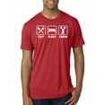thumbnail image 1 of Cheerleading Eat Sleep Cheer Girl Sports Mens Premium Tri Blend T-Shirt, Vintage Red, Small, 1 of 3