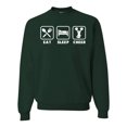 thumbnail image 1 of Cheerleading Eat Sleep Cheer Girl Sports Unisex Crewneck Graphic Sweatshirt, Forest Green, Large, 1 of 3