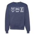 thumbnail image 1 of Cheerleading Eat Sleep Cheer Girl Sports Unisex Crewneck Graphic Sweatshirt, Vintage Heather Navy, 2XL, 1 of 3