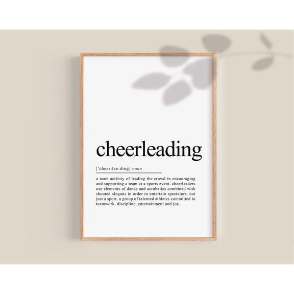 Cheerleading Gifts Cheer Squad Poster Cheerleader Gifts Cheer Team Teenage Girls Room Decor Cheer Squad Wall Posters S Home Decor, 8x12 UNFRAMED