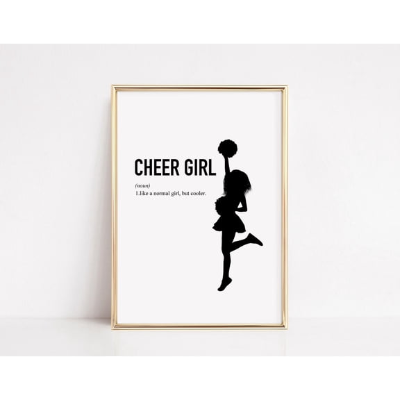 Cheerleading Gifts For Cheerleader Cheer Lover Poster Cheerleader Gifts For Girls Teenage Girl Room Decor Dorm Wall Posters Home Decor, 12x18 UNFRAMED