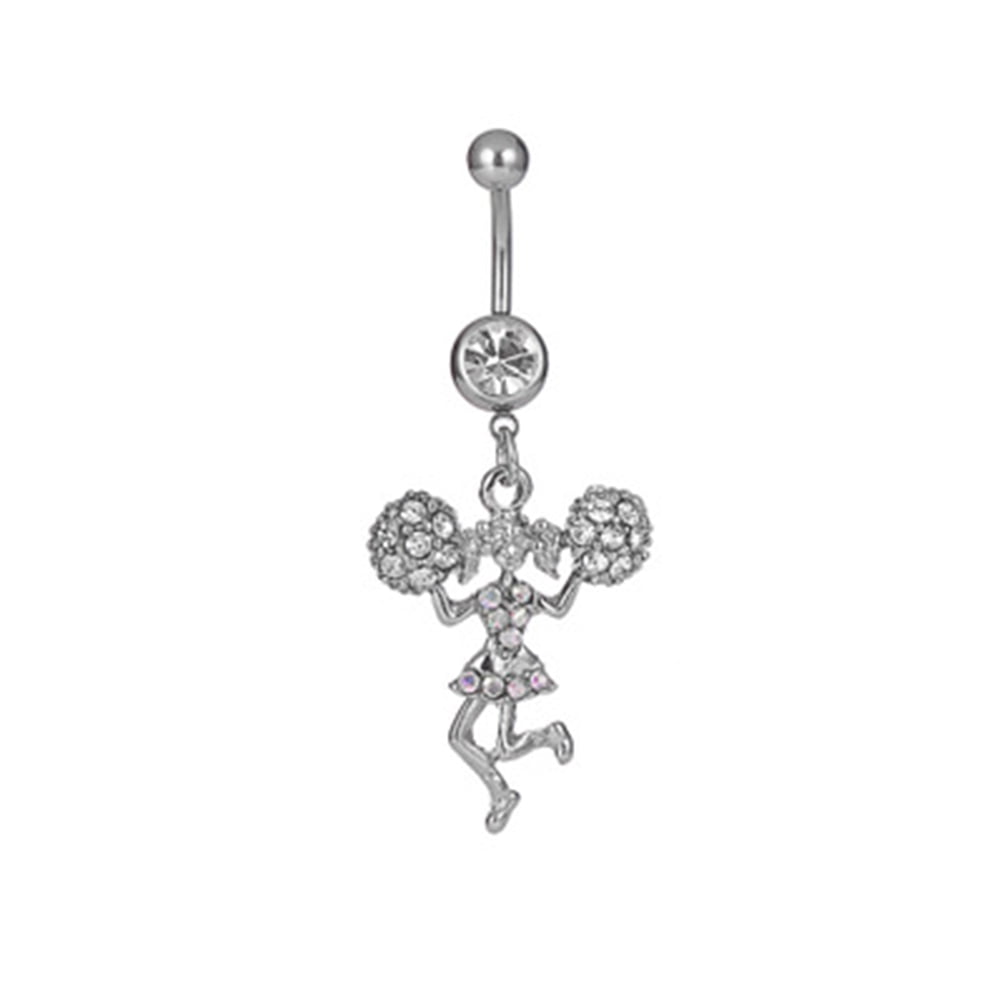 Cheerleading Girl Design Bananabell Belly Ring Body Piercings Jewelry
