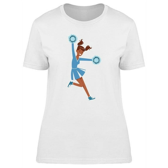 Cheerleading Girl In Blue T-Shirt Women -Image by Shutterstock, Female 3X-Large