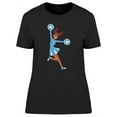 thumbnail image 1 of Cheerleading Girl In Blue T-Shirt Women -Image by Shutterstock, Female Large, 1 of 2