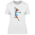thumbnail image 1 of Cheerleading Girl In Blue T-Shirt Women -Image by Shutterstock, Female Large, 1 of 2
