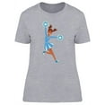 thumbnail image 1 of Cheerleading Girl In Blue T-Shirt Women -Image by Shutterstock, Female Large, 1 of 2