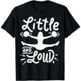 thumbnail image 1 of Cheerleading Little And Loud Cheerleader Gift Team Squad T-Shirt Black X-Large, 1 of 4