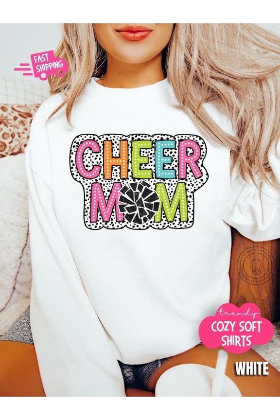 Cheerleading Mom Game Day Shirt Cheer Team Mom Cute Mom Shirt Cheerleader Mom Shirt Cheering Moms Gift For Cheer Mom