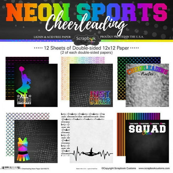 Cheerleading Neon Paper Pack